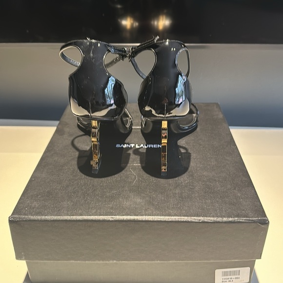 BEAUTIFUL YSL logo heel strappy sandals, size 6 1/2! - Picture 5 of 7